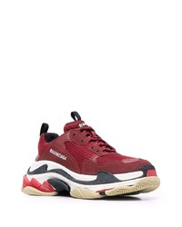 dunkelrote Sportschuhe von Balenciaga