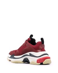 dunkelrote Sportschuhe von Balenciaga