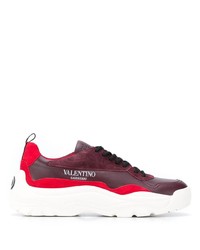 dunkelrote Sportschuhe von Valentino Garavani