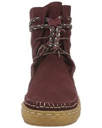 dunkelrote Stiefel von Laidback London