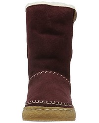 dunkelrote Stiefel von Laidback London