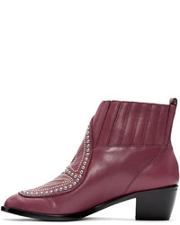 dunkelrote Stiefeletten von Sophia Webster