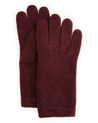 dunkelrote Strick Handschuhe