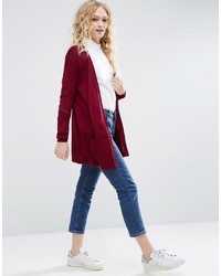 dunkelrote Strick Strickjacke von Asos