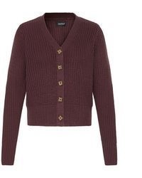 dunkelrote Strick Strickjacke von OXMO