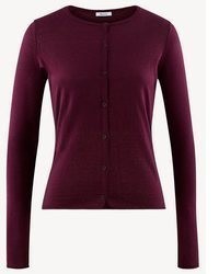 dunkelrote Strick Strickjacke von Tamaris