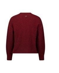 dunkelrote Strick Strickjacke von Zero