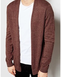 dunkelrote Strickjacke von Asos