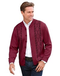 dunkelrote Strickjacke von Classic