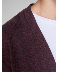 dunkelrote Strickjacke von Jack & Jones