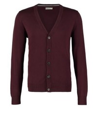 dunkelrote Strickjacke von Pier One