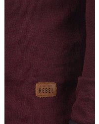 dunkelrote Strickjacke von Redefined Rebel