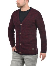 dunkelrote Strickjacke von Redefined Rebel