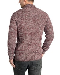 dunkelrote Strickjacke von Solid