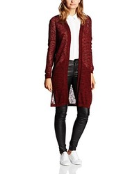 dunkelrote Strickjacke von Vero Moda