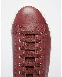 dunkelrote Turnschuhe von Paul Smith