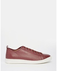 dunkelrote Turnschuhe von Paul Smith