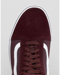 dunkelrote Turnschuhe von Vans