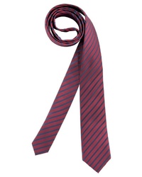 dunkelrote vertikal gestreifte Krawatte von CLASS INTERNATIONAL
