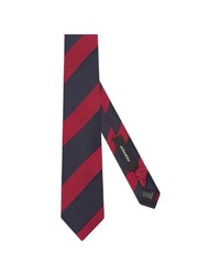 dunkelrote vertikal gestreifte Krawatte von Seidensticker
