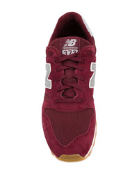 dunkelrote Wildleder niedrige Sneakers von New Balance