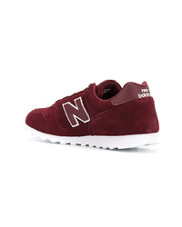 dunkelrote Wildleder niedrige Sneakers von New Balance