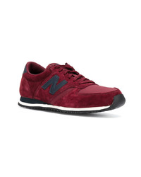 dunkelrote Wildleder niedrige Sneakers von New Balance