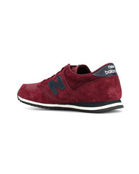 dunkelrote Wildleder niedrige Sneakers von New Balance