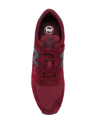 dunkelrote Wildleder niedrige Sneakers von New Balance