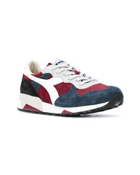 dunkelrote Wildleder niedrige Sneakers von Diadora