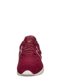 dunkelrote Wildleder niedrige Sneakers von New Balance