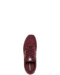 dunkelrote Wildleder niedrige Sneakers von New Balance