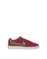 dunkelrote Wildleder niedrige Sneakers von Nike Sportswear