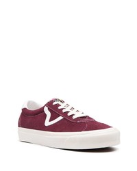 dunkelrote Wildleder niedrige Sneakers von Vans