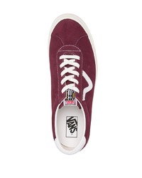 dunkelrote Wildleder niedrige Sneakers von Vans