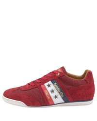 dunkelrote Wildleder niedrige Sneakers von Pantofola D'oro