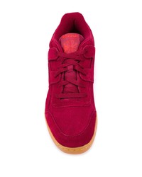 dunkelrote Wildleder niedrige Sneakers von Reebok