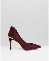 dunkelrote Wildleder Pumps von Ted Baker