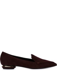 dunkelrote Wildleder Slipper von Nicholas Kirkwood