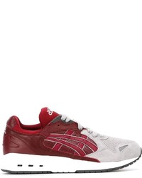 dunkelrote Wildleder Turnschuhe von Asics