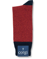 dunkelrote Wollsocken von Corgi