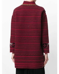 dunkelroter bedruckter Oversize Pullover von Fendi