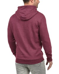 dunkelroter bedruckter Pullover mit einem Kapuze von BLEND