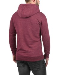 dunkelroter bedruckter Pullover mit einem Kapuze von BLEND