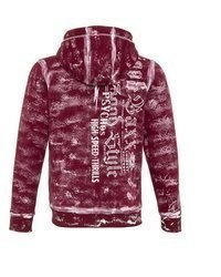 dunkelroter bedruckter Pullover mit einem Kapuze von Cipo & Baxx