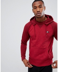 dunkelroter bedruckter Pullover mit einem Kapuze von Nike