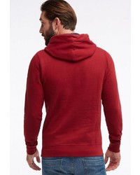 dunkelroter bedruckter Pullover mit einem Kapuze von Petrol Industries