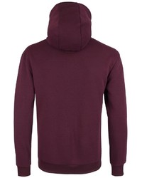 dunkelroter bedruckter Pullover mit einem Kapuze von SOULSTAR