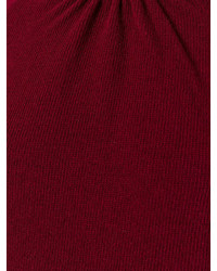 dunkelroter bedruckter Pullover mit einem Rundhalsausschnitt von Marni