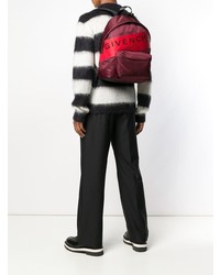 dunkelroter bedruckter Rucksack von Givenchy